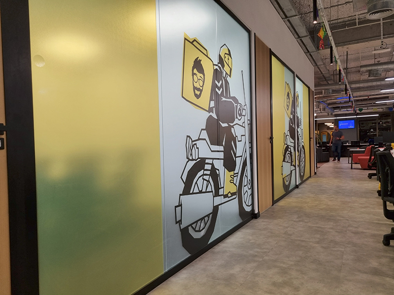adesivo decoração de empresa