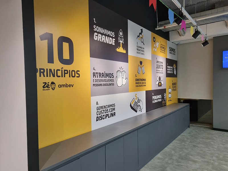 adesivo para decoração de empresa