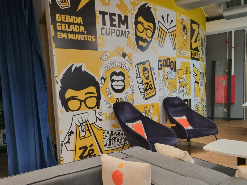 Decoração de Empresa com adesivo