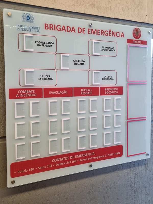 quadro brigada de incêndio personalizado